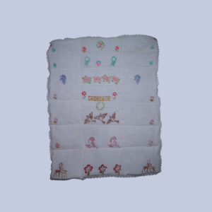 Hand Painted Quilt with Lace