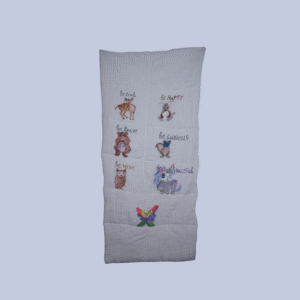 A hand painted 100% mulmul tailored stitch 100 % cotton diaper mat Cotton Diaper Mat