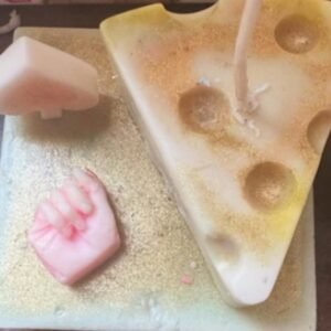 Cheese Card Play Designer Candle
