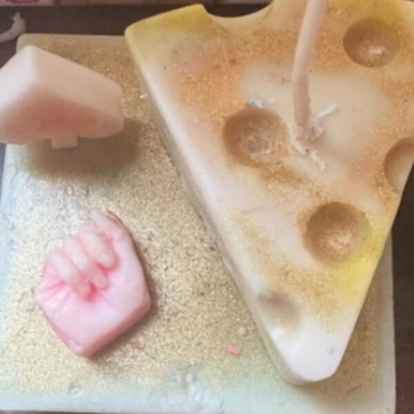 Cheese Card Play Designer Candle