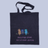 Colourful owl with a touch of wisdom hand painted cotton tote bag Meditative Diwali Hamper