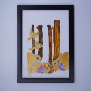 Hand Painting of Squirrels in Nature