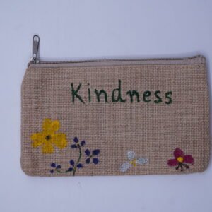 Kindness Hand Painted Jute Pouch