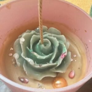 Flower Candle in Hologram Jar