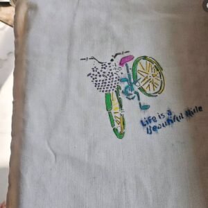 Hand painted bicycle of life is a beautiful ride