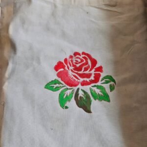 Hand painted rose tote bag Hand painted rose tote bag