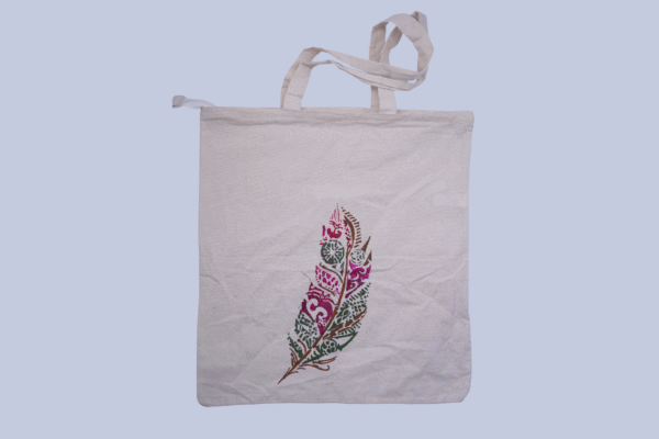 Hand Painted Tote Bag Showcasing Vibrant Hues