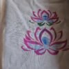 Latous tote bag Hand painted lotus tote bag