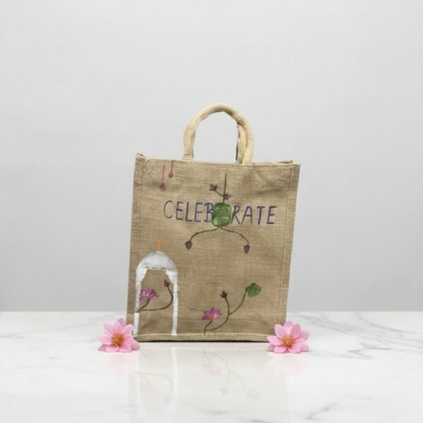 WhatsApp Image 2025-12-19 at 2.00.15 PM CELEBRATE Jute Tote Bag