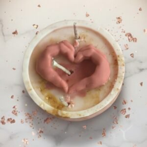 Candle Image ( Hand poured heart shape candle
