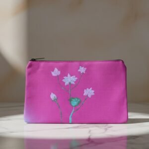 Hand Painted cotton canvas Pouch